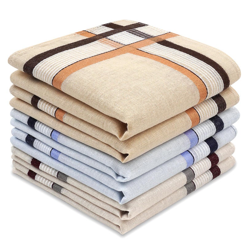 Selected Hanky 100% Cotton Men's Handkerchief 6 Piece Gift Set-8 - Image 1